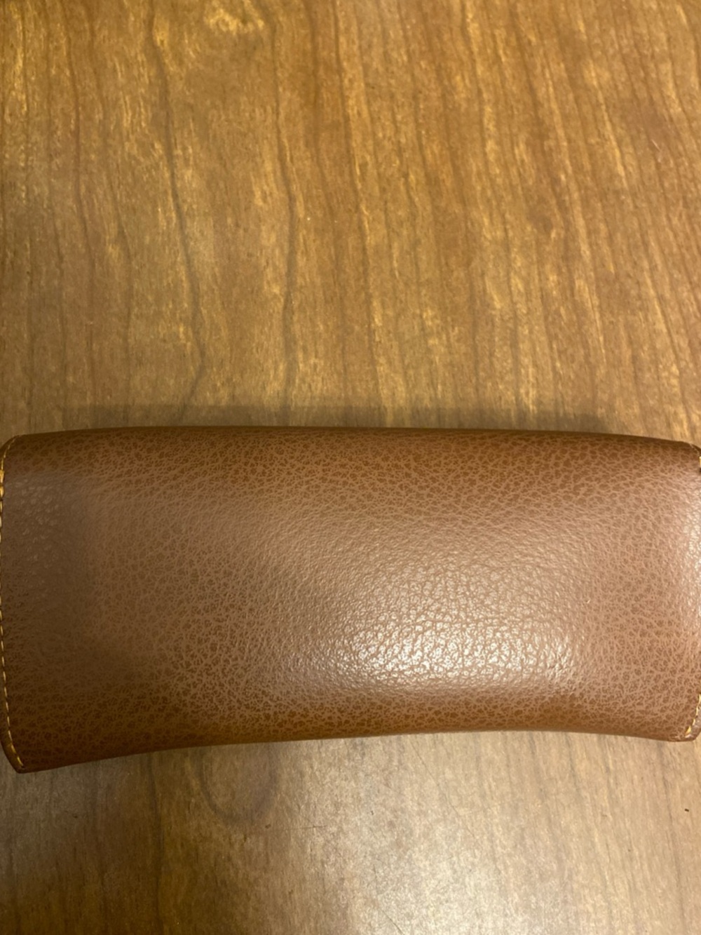 Ray-Ban Medium Brown Pebbled Leather Logo Snap Hard Sunglasses Case Only. - Picture 2 of 7